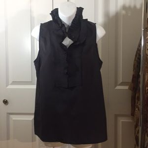Black Silk Sleeveless Too
